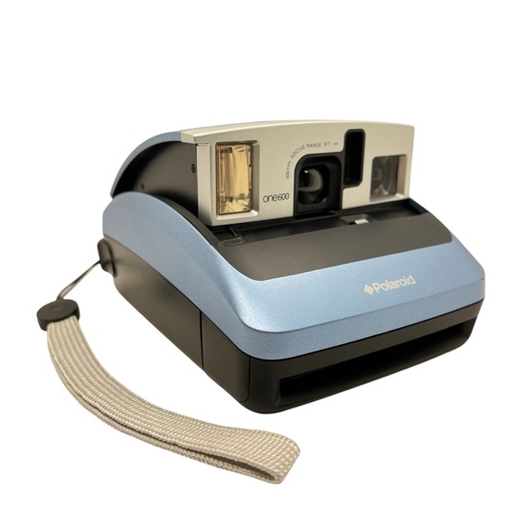 Vintage Polaroid One 600 Film 100mm Focus Range Instant Camera Blue/Blk untested - Picture 1 of 11